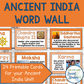 Preview of Ancient India Word Wall