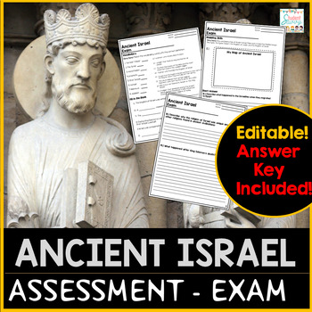 Preview of Ancient Israel Exam Assessment | Ancient Israel Test Google Slides Quiz