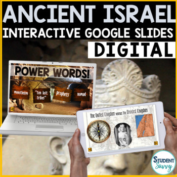 Preview of Ancient Israel Google Classroom Distance Learning |  Israel Google Slides