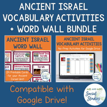 Preview of Ancient Israel Vocabulary Activity Set and Word Wall Bundle