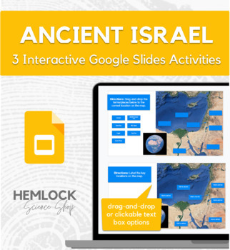 Preview of Ancient Israel and Geography - drag-and-drop, labeling maps in Google Slides