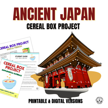 Preview of Ancient Japan Cereal Box Project: Printable & Digital Resource, Over 50 Pages