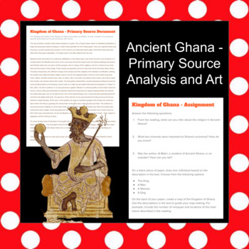 Preview of Ancient Kingdom of Ghana Reading & Art Project
