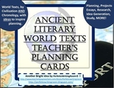 Ancient Literary World Texts Cards for Studying, Planning,