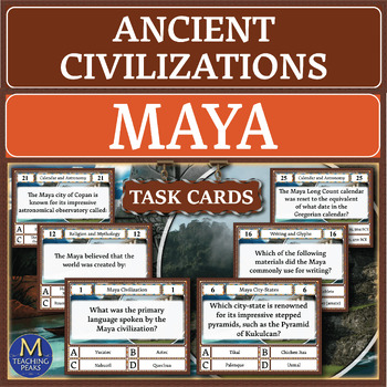 Preview of Ancient Maya Quiz: Task Cards