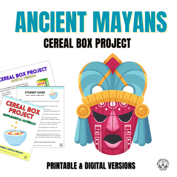 Preview of Ancient Mayans Cereal Box Project: Printable & Digital Resource, Over 50 Pages
