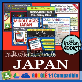 Preview of Ancient/Medieval Japan Interactive Notebook Instructional Bundle