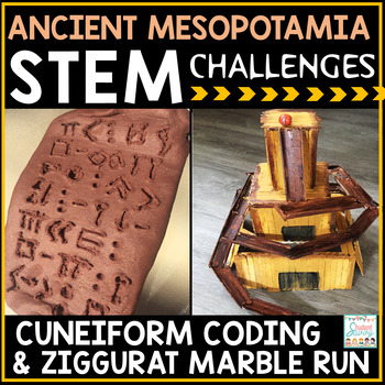 Preview of Ancient Mesopotamia Activities STEM Project Challenges Cuneiform Ziggurat 