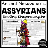 Ancient Mesopotamia Assyrians Reading Comprehension Worksheet