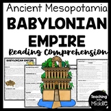Ancient Mesopotamia Babylonian Empire Reading Comprehensio