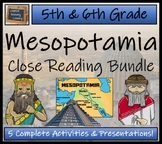 Ancient Mesopotamia Close Reading Comprehension Bundle | 5