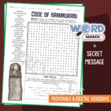 Ancient Mesopotamia: Code of Hammurabi Word Search Puzzle 