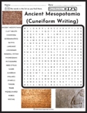 Ancient Mesopotamia - Cuneiform Writing Word Search Puzzle