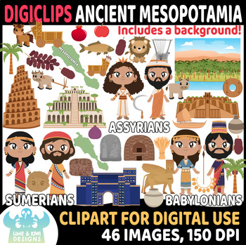 Preview of Ancient Mesopotamia DigiClips, Movable Digital Pieces, Digital Moveable Images