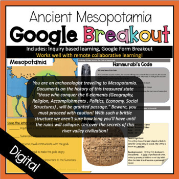 Preview of Ancient Mesopotamia Digital Breakout Room 