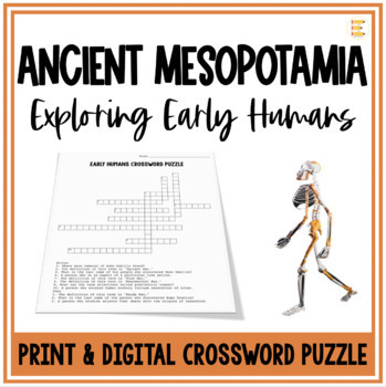 Preview of Ancient Mesopotamia Early Man - FREE Crossword Puzzle Activity 