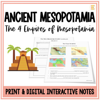 Preview of Ancient Mesopotamia Empires Google Slides ™ and Notes - Ancient Civilizations