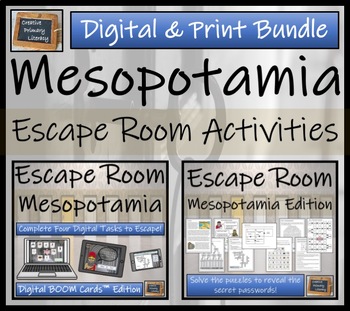 Preview of Ancient Mesopotamia Escape Room Bundle | BOOM Cards™ Digital & Print Versions