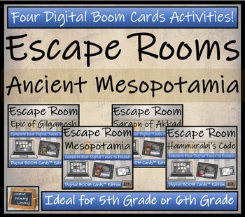 Preview of Ancient Mesopotamia Escape Room Bundle | BOOM Cards™ Digital Versions