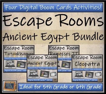 Preview of Ancient Egypt Escape Room Bundle | BOOM Cards™ Digital Versions
