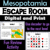 Ancient Mesopotamia Activity Escape Room (The Fertile Crescent)
