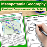 Ancient Mesopotamia Geography Reading Comprehension - Work