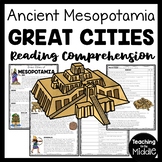 Ancient Mesopotamia Great Cities Reading Comprehension Civ