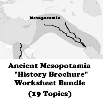 Preview of Ancient Mesopotamia "History Brochure" Worksheet & WebQuest Bundle (19 Total)