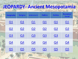 Ancient Mesopotamia Jeopardy-Style Review Game