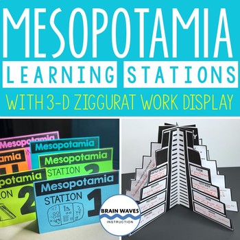 Preview of Ancient Mesopotamia Learning Stations, 3D Ziggurat, Mesopotamia Activities