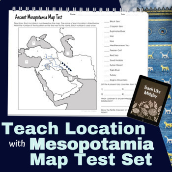 Preview of Ancient Mesopotamia Map Labeling and Geography Test Set