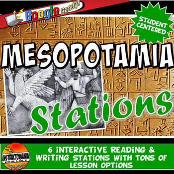 Preview of Ancient Mesopotamia Stations - Doodle Note Style GRAPES Graphic Organizer