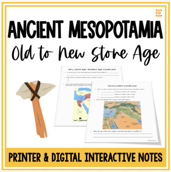 Preview of Ancient Mesopotamia Stone Age Google Slides ™ and Notes - Ancient Civilizations