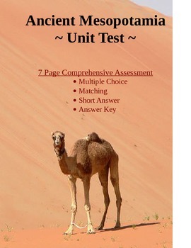 Preview of Ancient Mesopotamia Test & Study Guide