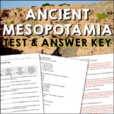 Ancient Mesopotamia Test and Answer Key