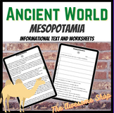 Ancient Mesopotamia Text W/ Comprehension Worksheets & Voc