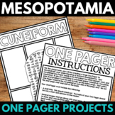 Ancient Mesopotamia Unit - One Pager Projects - Mesopotami