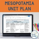 Ancient Mesopotamia Unit Plan and Lesson Overview
