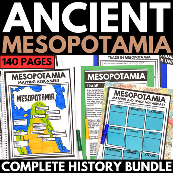 Preview of Ancient Mesopotamia Unit Projects and Activities - Reading Passages - Map - Test