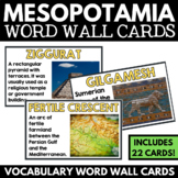 Ancient Mesopotamia Unit Word Wall Cards - Mesopotamia Voc