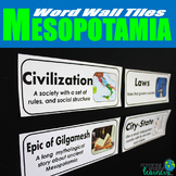 Ancient Mesopotamia Vocabulary Word Wall Tiles