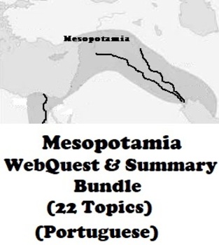 Preview of Ancient Mesopotamia WebQuest & Summary Bundle in PORTUGUESE (22 Total)