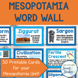 Ancient Mesopotamia Word Wall