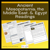 Ancient Mesopotamia, the Middle East, & Egypt Readings: Pr