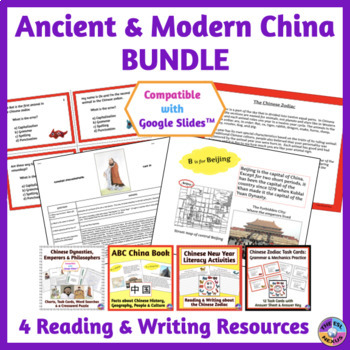 Ancient & Modern China: Reading & Writing Activities BUNDLE