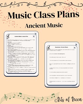 Preview of Ancient Music History: Lesson Plan