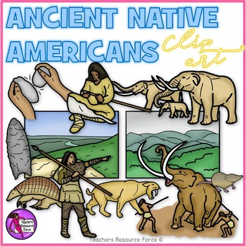Preview of Ancient Native Americans realistic clip art