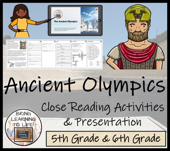 Preview of Ancient Olympic Games Close Reading Comprehension Activity | 5th & 6th Grade