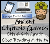 Ancient Olympics Close Reading Activity Digital & Print | 