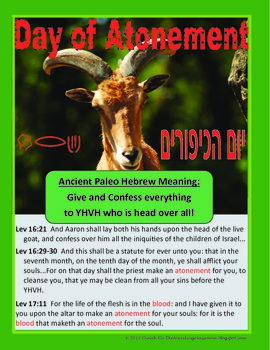 Preview of Ancient Paleo & Modern Hebrew Posters -Day of Atonement